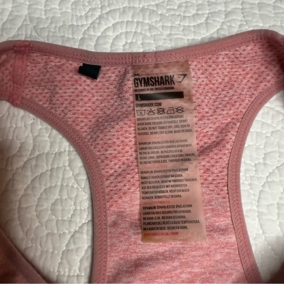 Gymshark Pink Sports Bra Seamless Moisture-Wicking - Picture 2 of 6